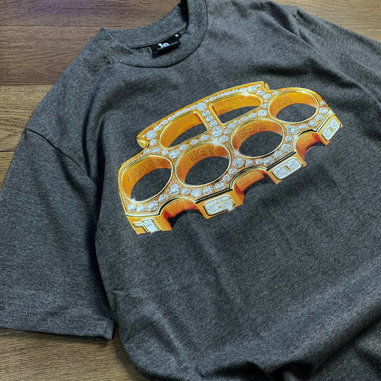 KNUCKLES Tee in Heather Gray