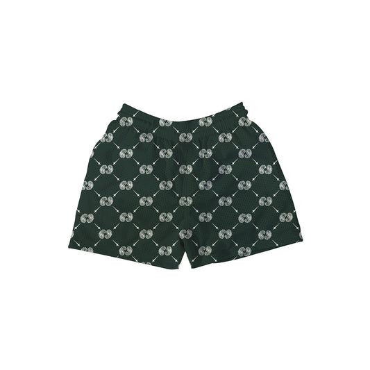 PAISLEY GOYARD GREEN Mesh Shorts