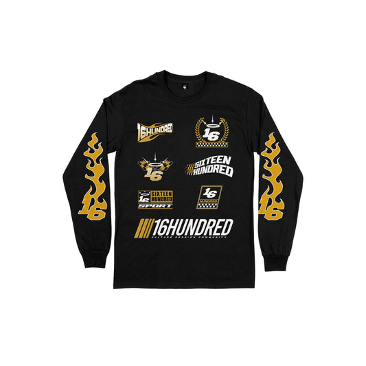 RACING SPORTS v2 Long Sleeve Tee in Black