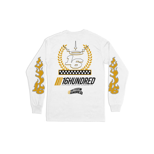 RACING SPORTS v2 Long Sleeve Tee in White