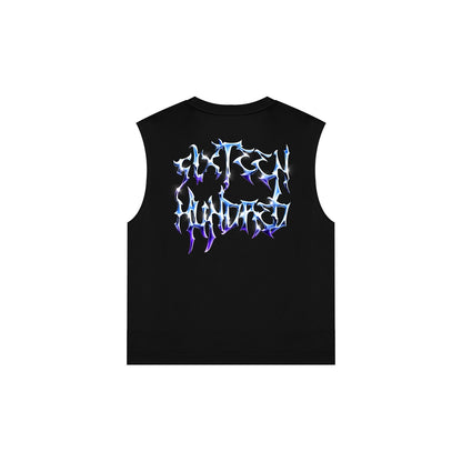 CHROME HAWK Boxy Cropped Muscle Tee