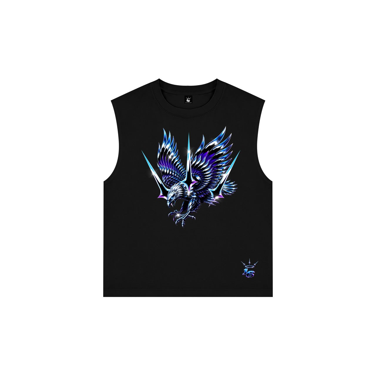 CHROME HAWK Boxy Cropped Muscle Tee