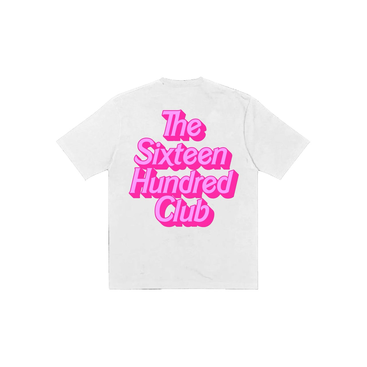 16 Popsicle Pink Tee in White