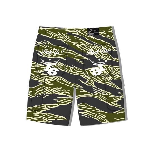 Tiger Camou Cargo Jorts