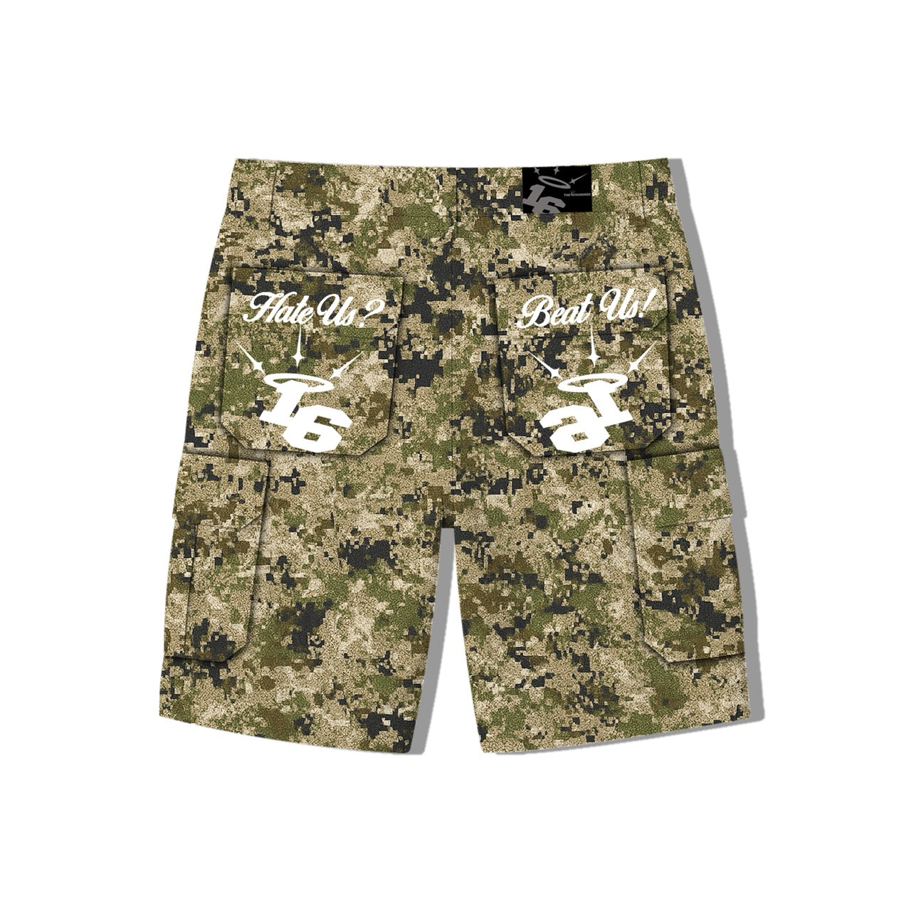 Digital Camou Cargo Jorts