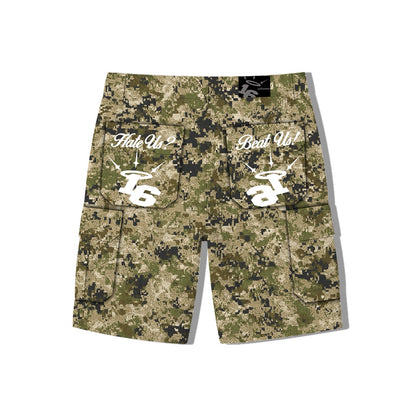Digital Camou Cargo Jorts