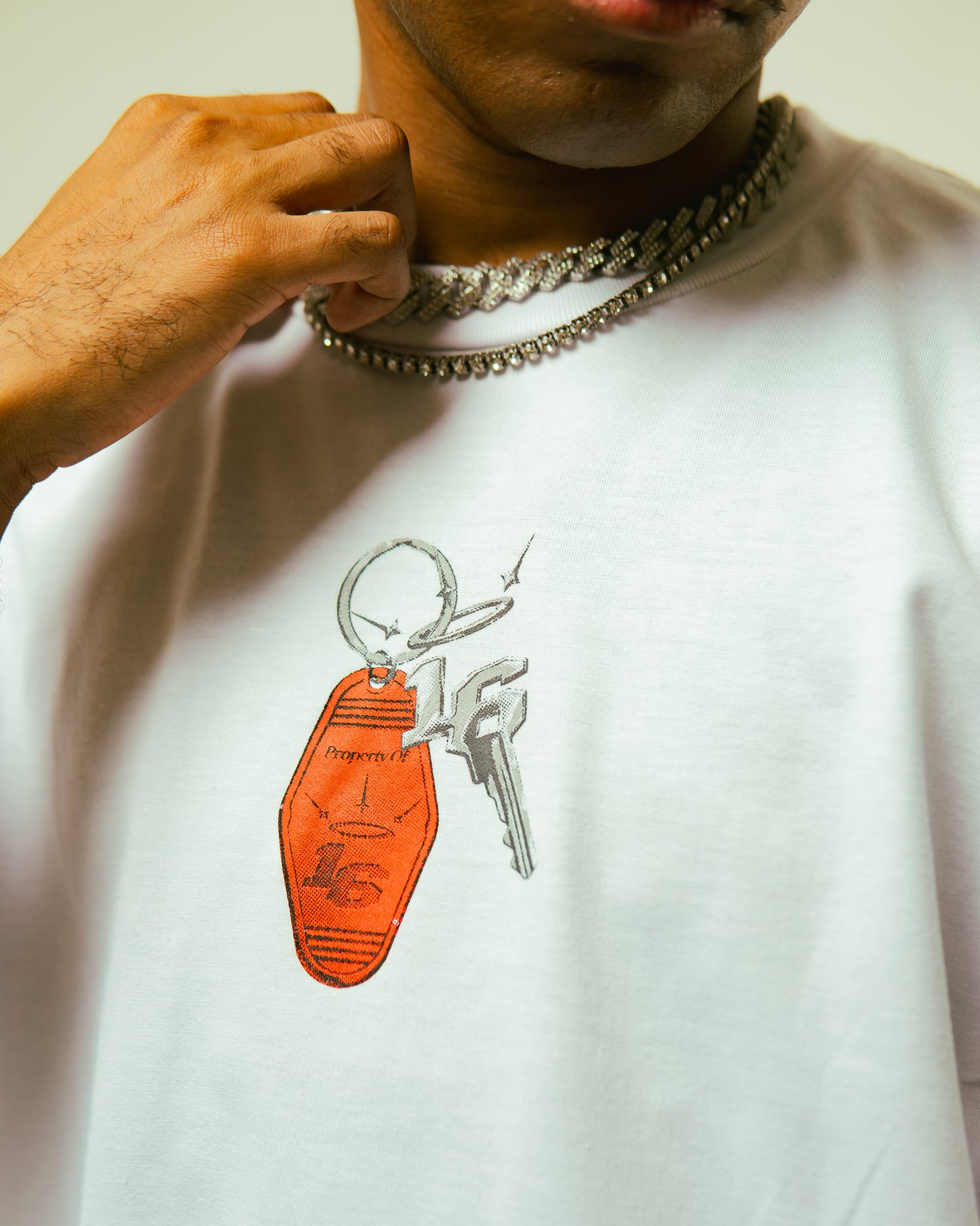 16 Keys Tee in White