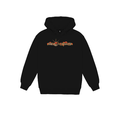 WOOD FLORAL Hoodie in Black