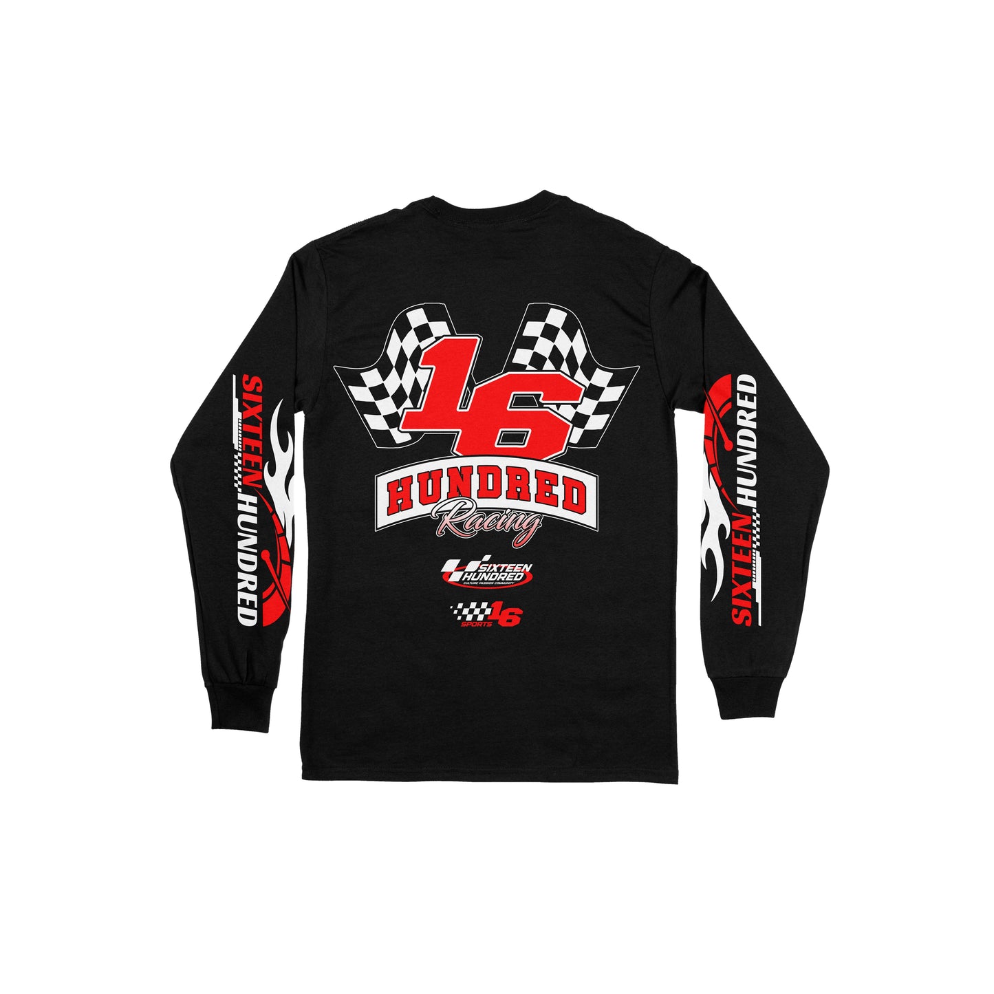 RACING SPORTS v1 Long Sleeve Tee in Black