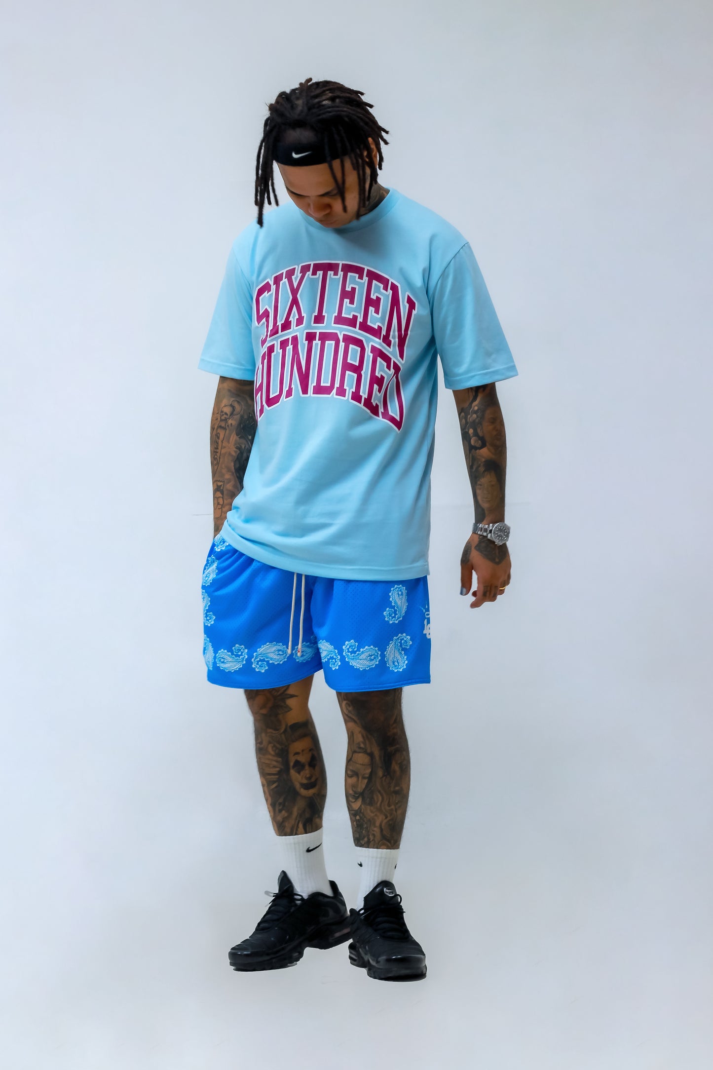 STILL PUSHIN P Tee in Sky Blue