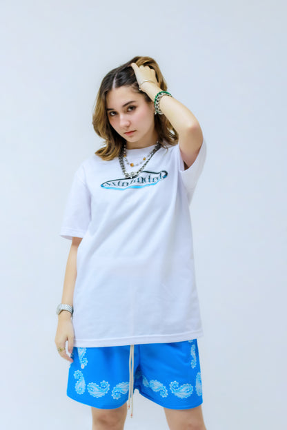 16 CHROME LOGO Tee in White